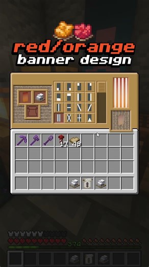🔴Red Banner Design🟠 #minecraft #banner #design