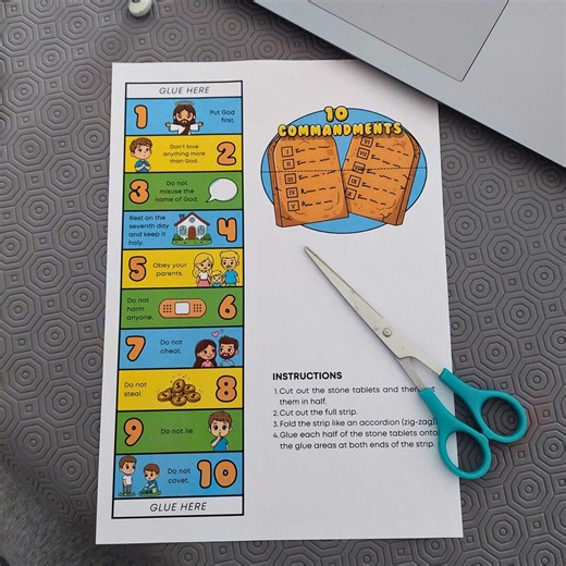 Ten Commandments Folding Surprise Craft, Obedience Bible Lesson for Christian Kids, Sunday School and VBS Printable, Moses Story for Kids - Etsy Australia