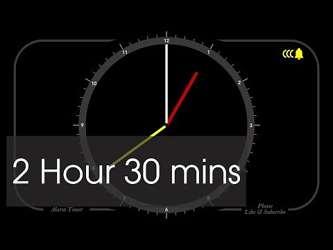 2 Hour 30 Minutes - Analog Clock Timer & Alarm - 1080p - Countdown
