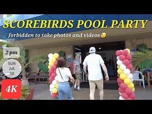 ScoreBirds Pool Party. Trying to ask about filming. Drive through Walking Street at Sunday Daytime