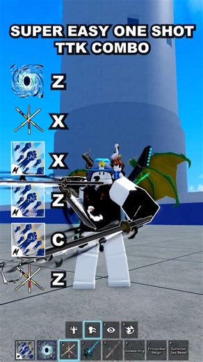 Easiest One Shot TTK Combo in Blox Fruits✨