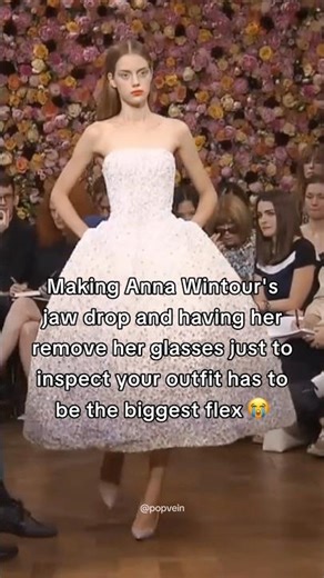 Having Anna Wintour remove her glasses just to inspect your outfit has to be the biggest flex 😭