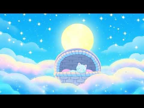 🌙 1 Hour Sleeping Kitty in the Sky | Relaxing Music for Kids & Sleep