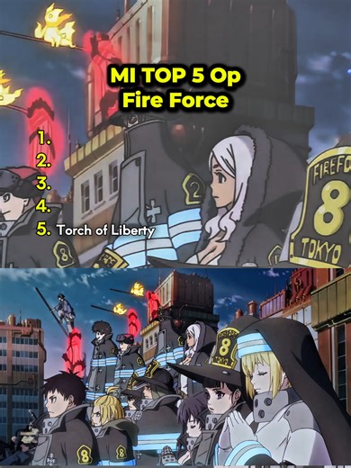 Mi top 5 opening Fire Force [En los comentarios pueden mencionar cual seria su top de Op] #giokzk #fireforce #fuerzadefuego #fireforceop #fireforceopening #torchofliberty #mayday #spark-again #ignis #inferno ##anime #opening #parati