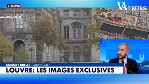 62K views · 1.4K reactions |  "Le cambriolage au musée du Louvre est une affaire d'Etat. Il y a 3 ans, un rapport alarmant a été posé sur le bureau d'Emmanuel Macron à l'Élysée qui l'a enterré. On a entre-temps jeté 1,4 milliard d'euros dans la Seine pour la baignade des bobos. Irresponsable et criminel." ➡️ Amaury Brelet sur CNews | Valeurs actuelles | Facebook