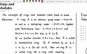 Rings and Modules (Definitions)