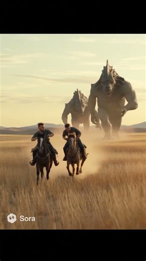 Alien pursuit 🤠 cowboys escape in high noon, hunted across stars #SpaceWestern #alienchase