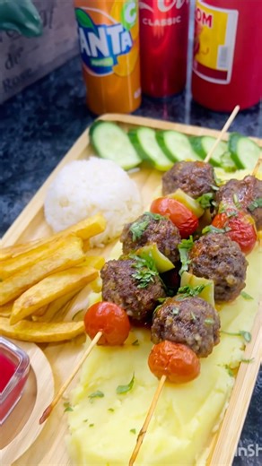 Sebzeli Şiş Köfte 🍢🔥 #shorts #turkishfood