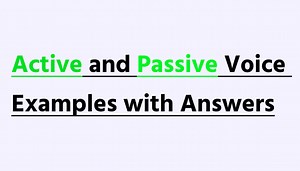 Active Passive Voice Examples With Answers | Active Passive Voice