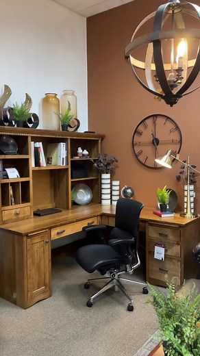 Who else needs a desk with more space? 🙋🙋 The Mission Computer Desk and Berkley Hutch will make a great addition to your home office space! - For more details on dimensions and wood finish options, visit our showroom. . . . #furniture #officespace #homeoffice #interiordesign #workfromhome #wfh #holmescounty #amishcountryohio #customfurniture #amishmade | Weaver's Furniture of Sugarcreek