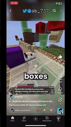 sb737 the fastest xp farm possible #minecraft #sb737 #foryou #trending