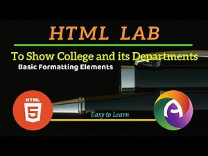 HTML Code Design a web page to Show College and its departments using basic text formatting tags