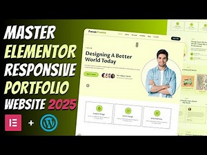 🔥Complete Responsive PORTFOLIO WEBSITE using ELEMENTOR | Wordpress Elementor Tutorial 2025