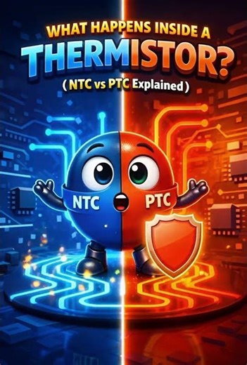 This Tiny Sensor Controls Heat?! | Thermistor (NTC vs PTC) #shorts #electronicsbasics #thermistor
