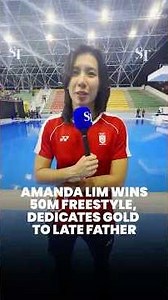 Amanda Lim wins 50m freestyle, dedicates gold to late father