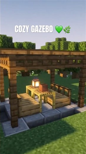 Cozy Minecraft Gazebo 🌿 #minecraft#minecraftgazebo#cozyminecraft#minecraftshorts
