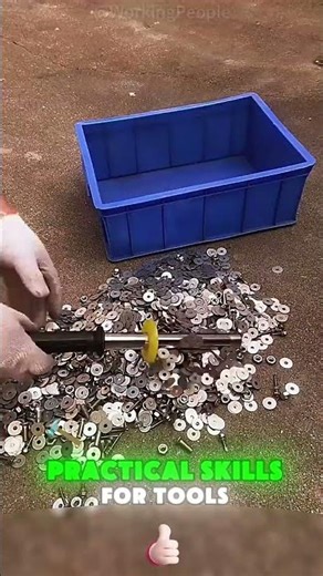 Practical skills for safe metal part pickup tools 🧲🔧 #shorts