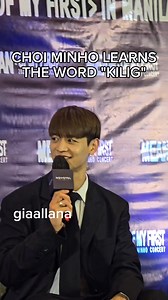 8.1K views · 229 reactions | SHINee's Choi Minho learns the word "Kilig" for his Manila presscon. --------- 2025 Minho Concert <Mean: Of My First> in Manila Press conference Presented by: L-Squared Productions #CHOIMINHO #CHOIMINHOinManila #SHINee #샤이니 #2025MINHOCONCERT #MEANOFMYFIRST_MANILA #민오브마이퍼스트_마닐라 #민호마이퍼스트 #LSquaredProdPH | Gia Allana | Facebook