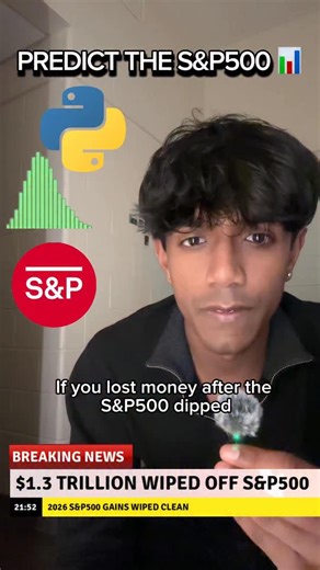 Kavin | Data Science Student | Aspiring Quant Finance Analyst| on Instagram: "Comment “quant” if you want my python file to run our S&P500 simulation. Over $1.3 trillion was wiped off the S&P500 this Tuesday, wiping all the gains off of 2026 (-2%). Using current figures like volatility, expected return, and price, we can find the probability of the S&P500 finishing positive by the end of this year! #sp500 #quantfinance #stockmarket #daytrading"