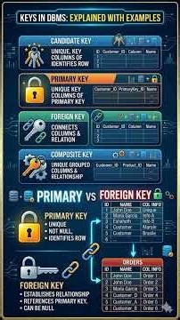 What are Keys in DBMS? Candidate, Primary, Foreign & Composite Keys Explained #shorts #techeducation