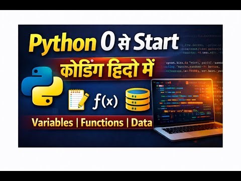 Python basics ko Hindi me simple tareeke se samjhiye.Is video me variables, functions basics covered
