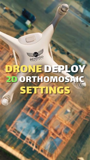 Drone Deploy settings for a 2D Orthophoto (Orthomosaic) aerial survey photo for construction and aerial mapping. #dronedeploy #dronesurvey #drones #aerialphotography #dronemapping #bendigoaerial