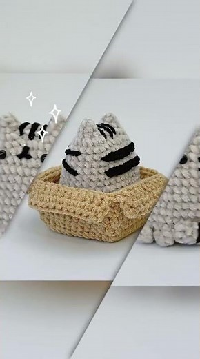 🐱 Pusheen Cat Crochet Pattern – Cute Amigurumi Plush | PDF Download #crochet #shorts