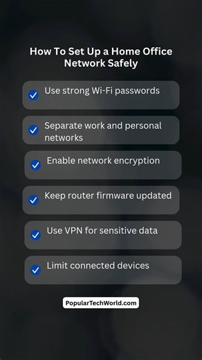 PopularTechWorld on Instagram: "How To Set Up a Home Office Network Safely."