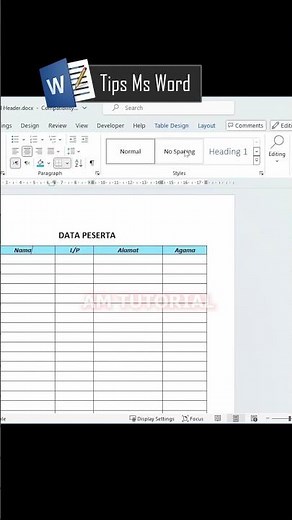 How to display the HEADER on each page in Microsoft Word #fypシ #office #learncomputer #learnoffice