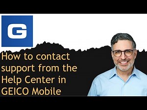 How to contact support from the Help Center in GEICO Mobile