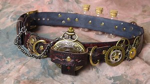 Steampunk Gears Leather Hat Band: Burning Man Cosplay - Etsy