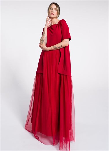 Maxi Tulle Dress, Bohemian Layered Gown With Pockets Layered Style Wedding Clothing A90495 - Etsy