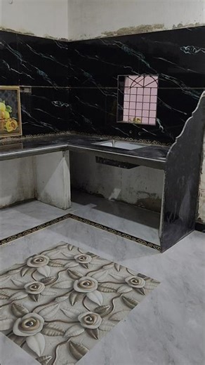 how to use tiles and granite kitchen making #granite #kichen #viral