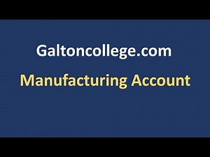 Manufacturing Account