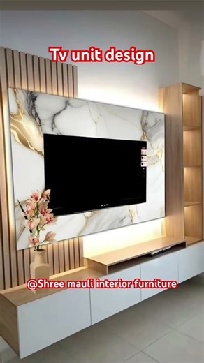 Tv unit design @shreemauliInteriorfurniture #trending #viralvideo #interiordesign #shorts #home
