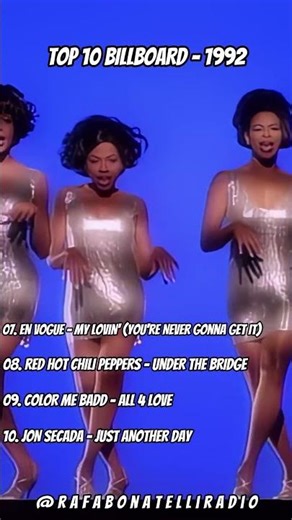 🎵 As 10 maiores músicas da Billboard em 1992