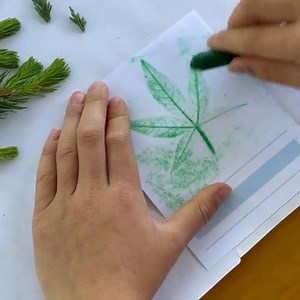 2.6K views · 59 reactions | #DIY: Make prints of leaves using crayon...