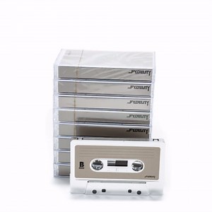 Fydelity 10-Piece Blank Cassette Tape Storage Set – Features 60 Minutes Clear Tape Cassette Storage for Recording Blank Audio - Gold Chrome Cassette Holder – Idea for Music Lovers Collectors
