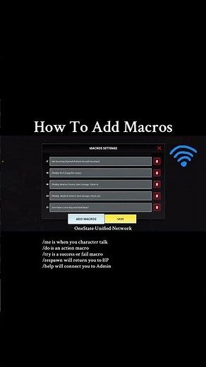 How To Add Macros | OneState RP 🛜 #onestaterp #onestateroleplay #howto #gta #gaming #roleplay