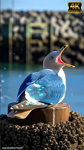Seagull Sounds | This Laridae Singing | 4K Close-Up Bird Sound ASMR