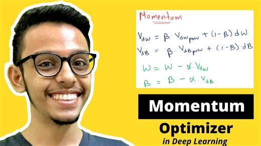 Momentum optimizer explained for faster deep learning training