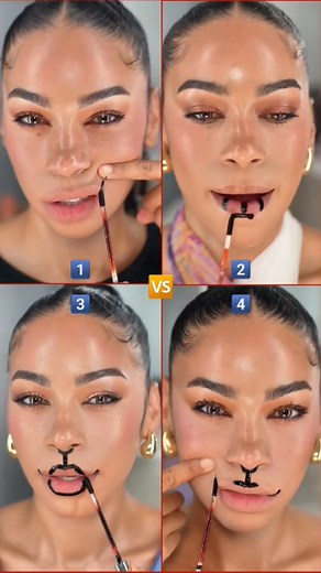 Tint lipsticks 💄 tricks simple & easy 1️⃣🆚️2️⃣🆚️3️⃣🆚️4️⃣ #shorts #short #tint #makeup #tint #beauty