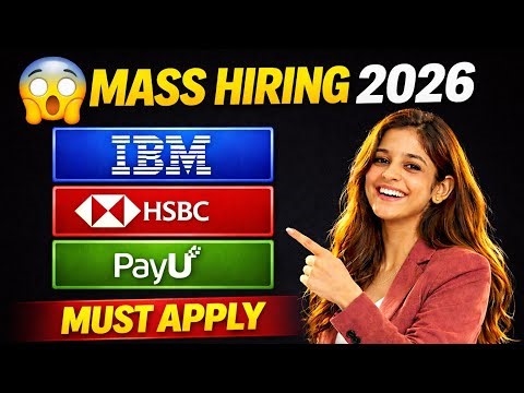 IBM Mass Hiring || Latest Off Campus Jobs 2026 || HSBC Data Analyst Hiring