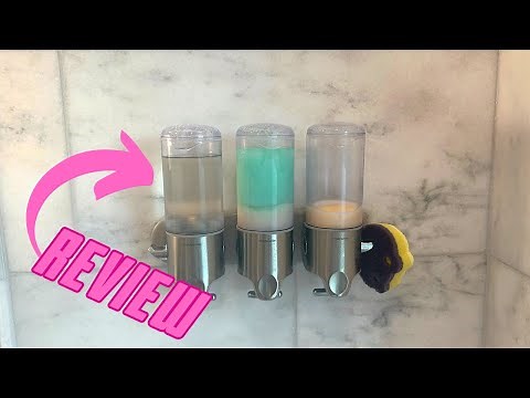 One Minute Review: simplehuman Triple Wall Mount Shower Pump Shampoo & Soap Dispensers