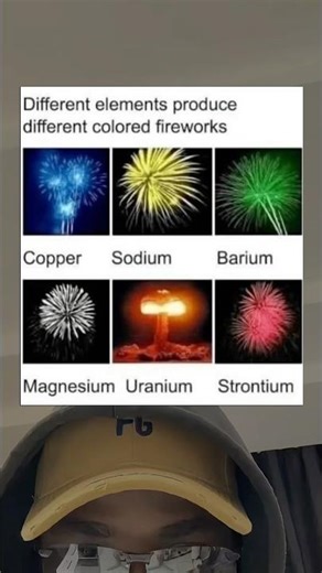 Different element produce different colored fireworks