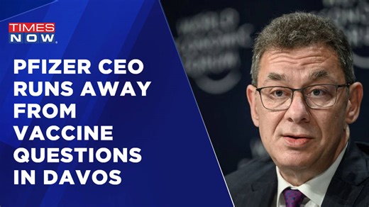 Pfizer CEO Albert Bourla Runs Away From Vaccine Questions At Davos Climate Conference | World News