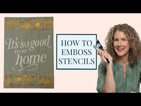 How to Emboss Stencils to Create a Raised or 3D Effect using Essential Stencils & Fusion Paint