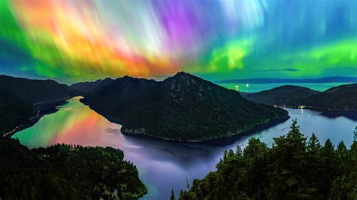 Viewer photos: Solar storm puts on brilliant light show across the Pacific Northwest
