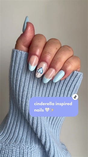 Cinderella Inspired Nails Tutorial for Your Next Disney Trip