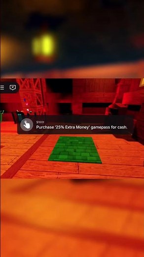 Buying the 25% more money gamepass in evolution tycoon..